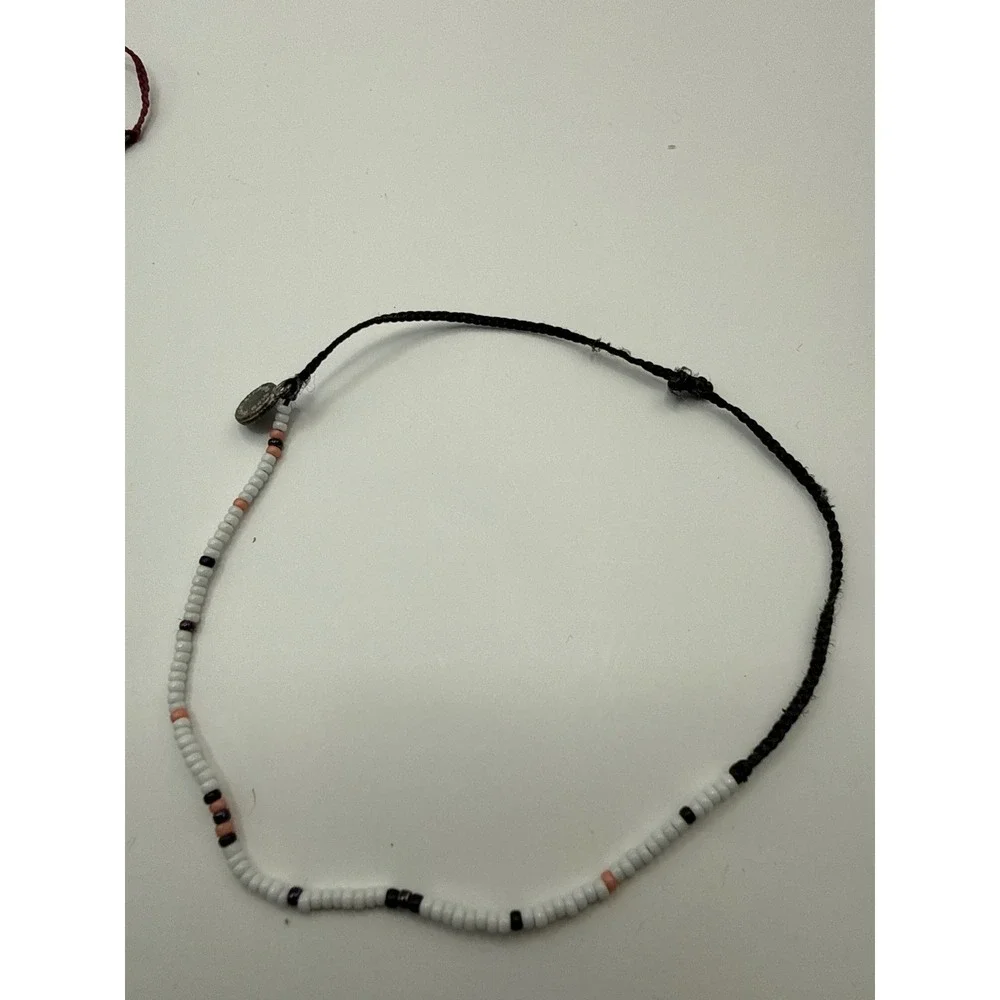 Pura Vida Bracelet Lot of 6 Woven Beaded Skull Mountain Charm Adjustable Stack